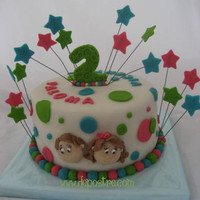 Twin Birthday Cake. all fondant.