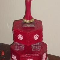 Angel Of Hope MOM HAD BREAST CANCER..SO ANGEL OF HOPE WAS FOR HER. THE GLASS IS CANDLE HOLDERS ATTACHED TO WOOD. THE BOTTOM IS A MIRROR.