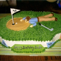 Oh No...bo's The Big 40 This cake was made for a very special childhood friend who is in remission from a very aggressive leukemia. He had a bone marrow transplant...