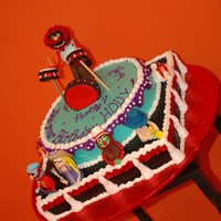 Muppet Band Birthday girl (22nd) LOVES the Muppet Band. She sent me pics from one she found on-line and this is what I came up with.