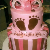 Daddy's Little Girl BC iced with fondant accents. I loved the pink and brown.