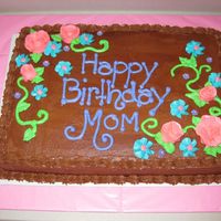 Birthday Cake Chocolate cake with chocolate frosting. TFL!