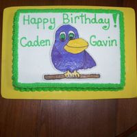 Birthday Parrot A friend requested a sheet cake with this parrot for her twins' birthday. This parrot was the same image that she used for their...