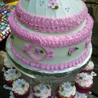 Details Of My First Doll Cake.... This is a close up of the doll cake I made. I loved doing this girly cake!