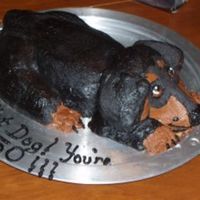 "hot Dog! You're 50!" Daushund I carved this cake for my mom's 50th birthday. It's modeled after their wienie dog, Jackson. I found that it is easy to accieve a...