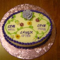 Live Laugh Love Inspirational cake