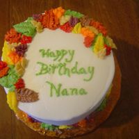 Fall Leaves Birthday Cak This was a birthday cake for my Mother-in-Law. I didn't know what to select for a theme, so I went with fall leaves. My inspiration...