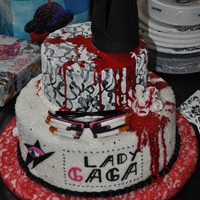 Lady Gaga This cake was all from my creative brain, meaning that this was the first cake that I have ever done without a picture of it in front of me...