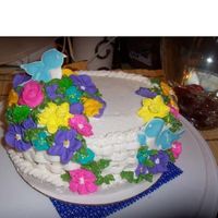 Course 2 Icing flowers are not my strong point...but this was my end of course 2 cake