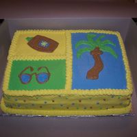 Summer Fun - Showing Sides Same as the other, only you can see the side of the cake aswell.