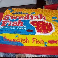 Swedish Fish Front A different angle of my Swedish Fish cake.