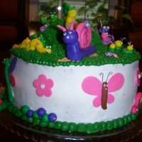 Bug Shower Cake I didi this cake for my niece for her shower. My sister has her room full of cute little bugs so I did the cake in the same theme. Butter...