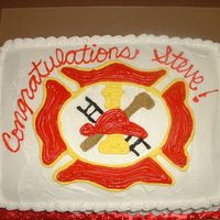 Graduation Cake I made this cake for a friend of my in-law's whose son graduated from the fire department.