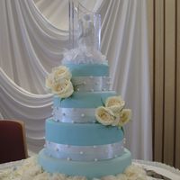 1St Wedding Cake My 1st attempt at making and decorating a wedding cake. I wasn't sure if the bride would be happy with it. To my surprise, she called...