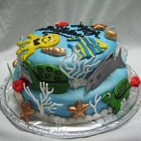 Ocean Theme Cake The very 1st cake that I ever decorated. Now, when I look at it, it looks really busy and I can see many mistakes. But, my nephew whom I...