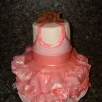 Ballerina I made this cake for a friends birthday - an 4" and 6" stacked. I covered it with MMF fondant and made the tutu out of a MMF...