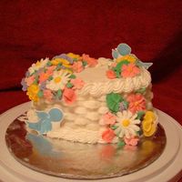 Course 2 Here's yet ANOTHER course 2 basketweave cake! I threw my cake together really quick before leaving for class & it was VERY slanted...