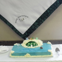 Ny Jets Theme Baby Shower Cake I did this for my friend they are really big fans of The Jets. They really loved it