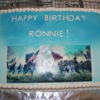 Civil War Birthday Cake I DID THIS FOR MY FATHER IN LAW FOR HIS BIRTHDAY (HE'S A CIVIL WAR BUFF) HE THIOUGHT IT WAS THE BEST BDAY CAKE HE EVER GOT