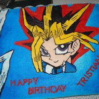 Yu-Gi-Oh Yugi is piped with RI.