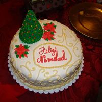 Feliz Navidad Cake carrot cake with buttercream icing. i copied this cake from here. i loved the cake so i had to try it, didn't come out like the on...