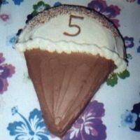 Ice Cream Cone DD requested this cake for her 5th birthday (with real sprinkles!).