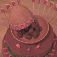 Fiesta Top This is a close up of the Sombraro. I had to make it fun, so I made little chocolate beans to hide in the hat!!! Just to liven up the party...