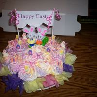 Easter Cupcake Bouqet This is an Easter cupcake I did for the kids Easter egg hunt at church.