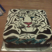 White Tiger I "borrowed" this idea from sweetcakesbyrebecca. My BIL wanted a white tiger cake. Saw sweetcakesbyrebecca's photo and had...