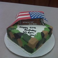 Veterans Birthday A friend's birthday cake. He is a Army Veteran and a History Teacher. Had issues i with this one. Just glad it is done.