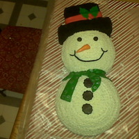 Snowman Cake Just a winter/Christmas themed snowman cake.