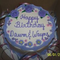 Birthday Flowers Just a simple birthday cake with flowers... far from perfect but I like it.