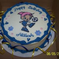 100_0071.jpg My first attempt at recreating an image on a cake. I used a Kopykake projector.