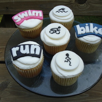 Triathalon Cupcakes Fondant decorations