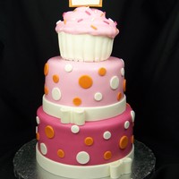 Annie's First Birthday Cake I made this for my daughter's first birthday. Covered in MFF with fondant accents and gumpaste #1.