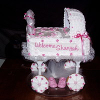 Pink Heart Carriage Cake 
