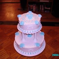 Bridal Shower Tiered Cake For my Niece.