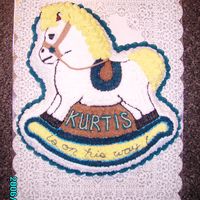 Rocking Horse My Niece was having a boy, so I did this shower cake for her.