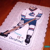 Daughter's 12 Th B-Day She loved the Canucks! I even researched the exact colours and placement on the jersey and pants. The puck even has the symbol (really hard...