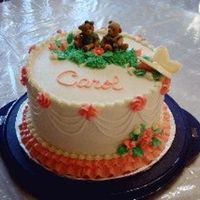 My Mom's B-Day Had just finished Wilton courses and made this for my Mom's birthday. The bears are Cherished Teddies figures to keep.