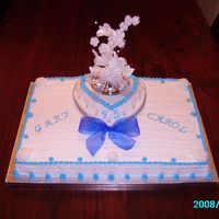 Parents 45 Anniversary I duplicated the designs and colours from the original wedding cake. I even tried to do the topper in a similar fashion. My parents loved...