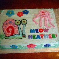 Gary From Sponge Bob My niece loved Gary the most, so I did him and a jellyfish for her b-day.