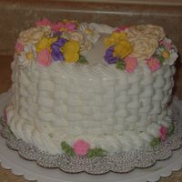 Course 2 Final! this was my Course 2 final cake - a few of my basketweaves were messed up - but other than that I loved it!