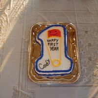 Number One here is a number one cake done for my sons first birthday.
