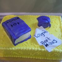Graduation Book Cap Yellow Purple 