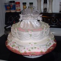 Bridal Shower This is from the 95 Wilton Book for my future DIL's shower. Made with petal pans which I found very difficult to ice smooth &...