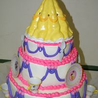 Belle Cake Beauty and the beast themed cake. plates, spoons and cups are all plastic. Thanks for looking