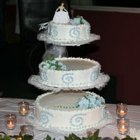Quinceanera Cake All BC wtih fondant pearls and RI flowers. Thanks to someone her on CC. I told the debutant to look into the website and she just loved...