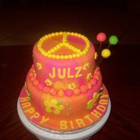 Pink And Orange My first tie dye,I dorked out and forgot the middle line for the peace symbol,nobody noticed,or at least they didn't say ...