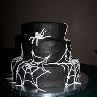 Topsy Turvy Halloween Cake 